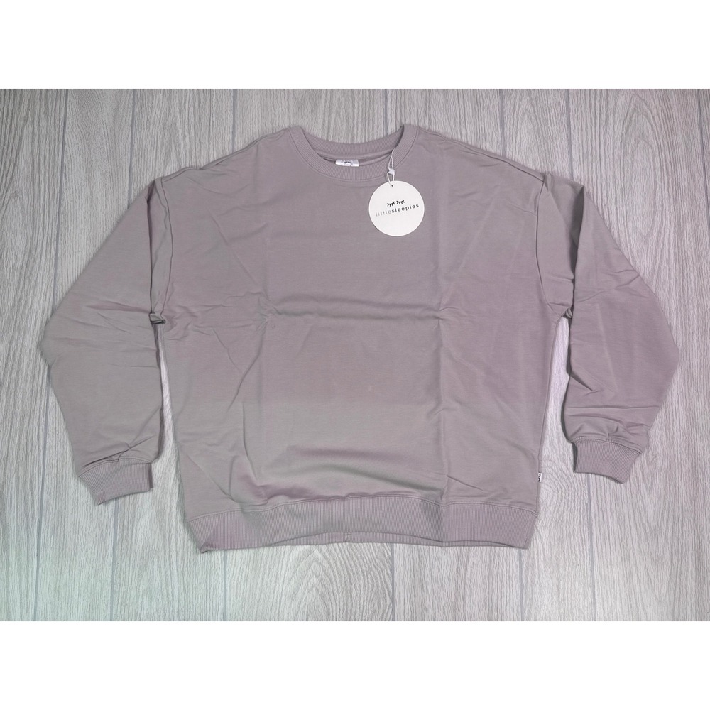 Little Sleepies Dove Gray Womens Crewneck Sweatshirt Size S New With Tags - Picture 2 of 6